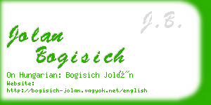 jolan bogisich business card